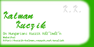 kalman kuczik business card